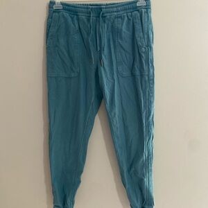 Athleta Teal Jogger Pants Women’s Small Drawstring Lounge Athleisure